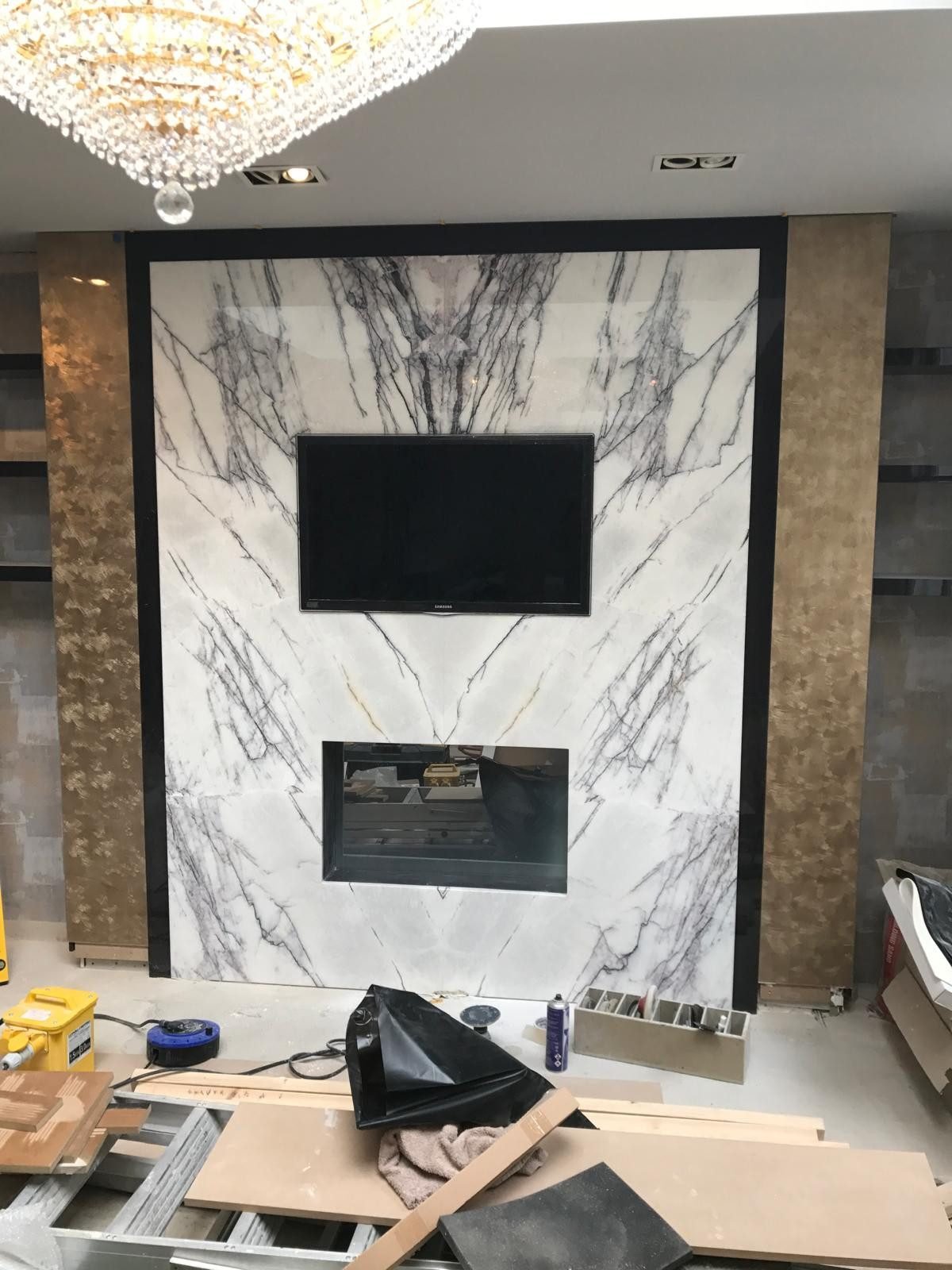 Marble feature wall